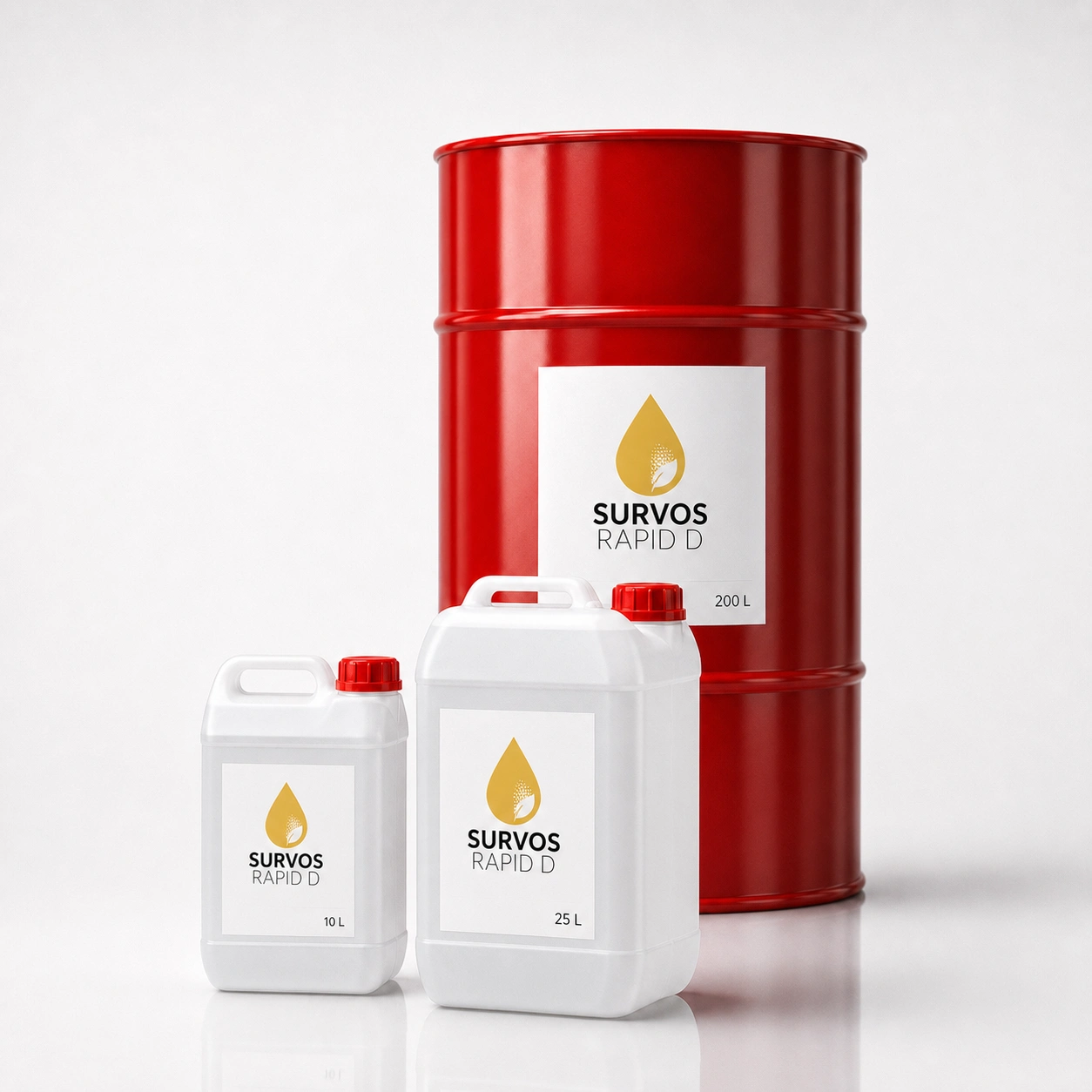 SURVOS Rapid D Schmierstoff in 10-L-, 25-L- und 200-L-Gebinden
